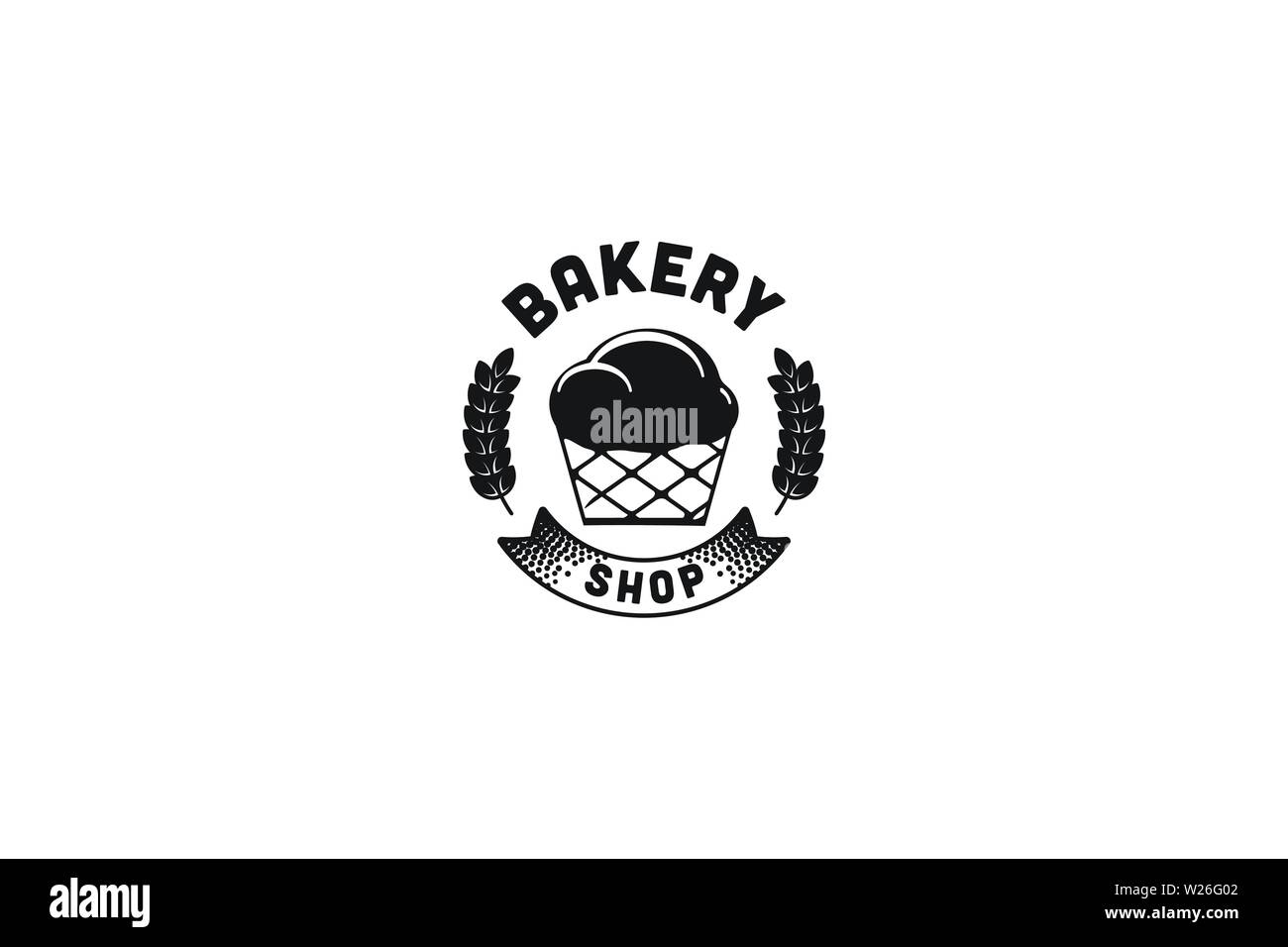 Cupcake Bakery Logo Stock Vector