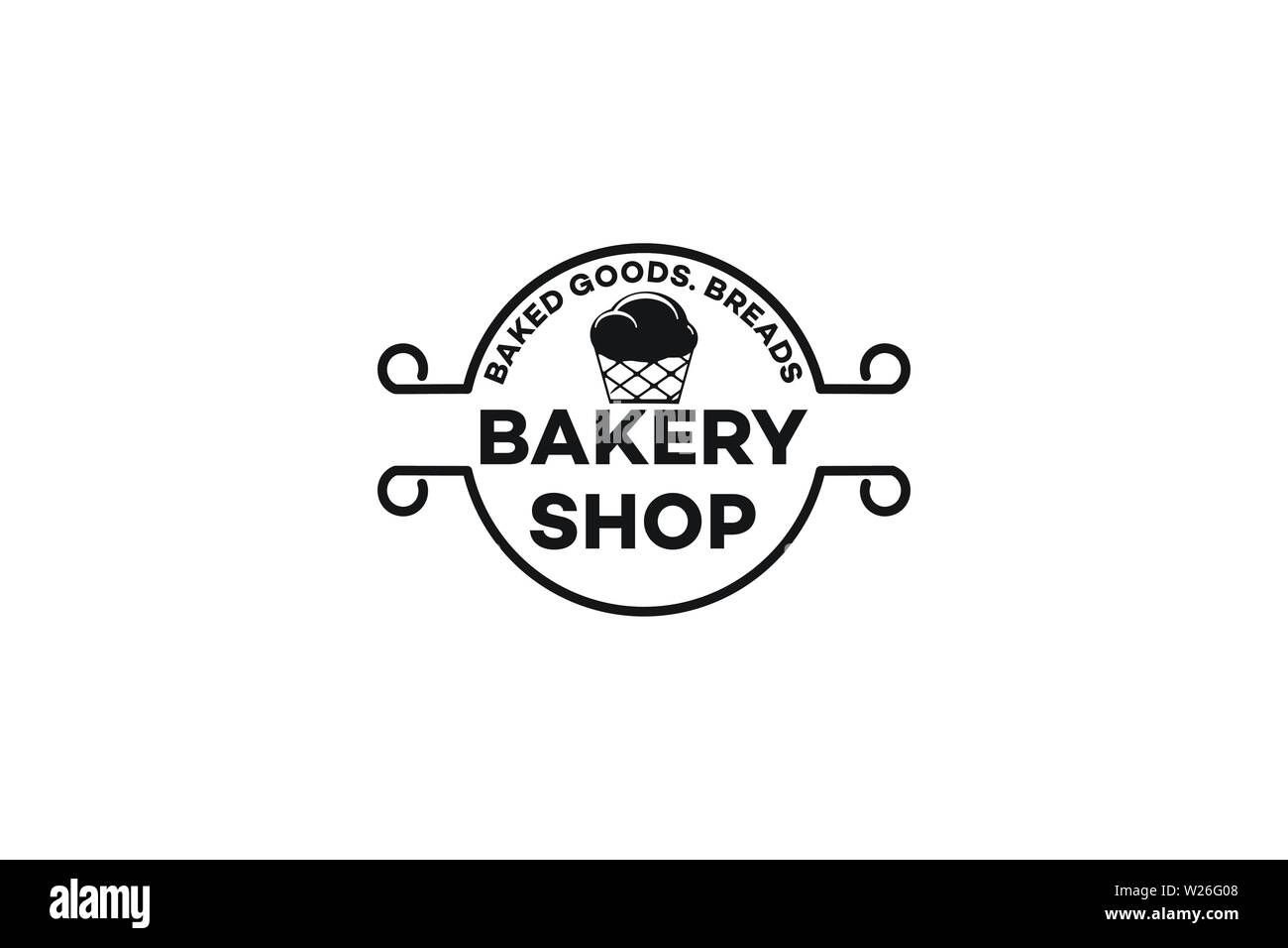 Cup cake, Bakery Logo Stock Vector Image & Art Alamy