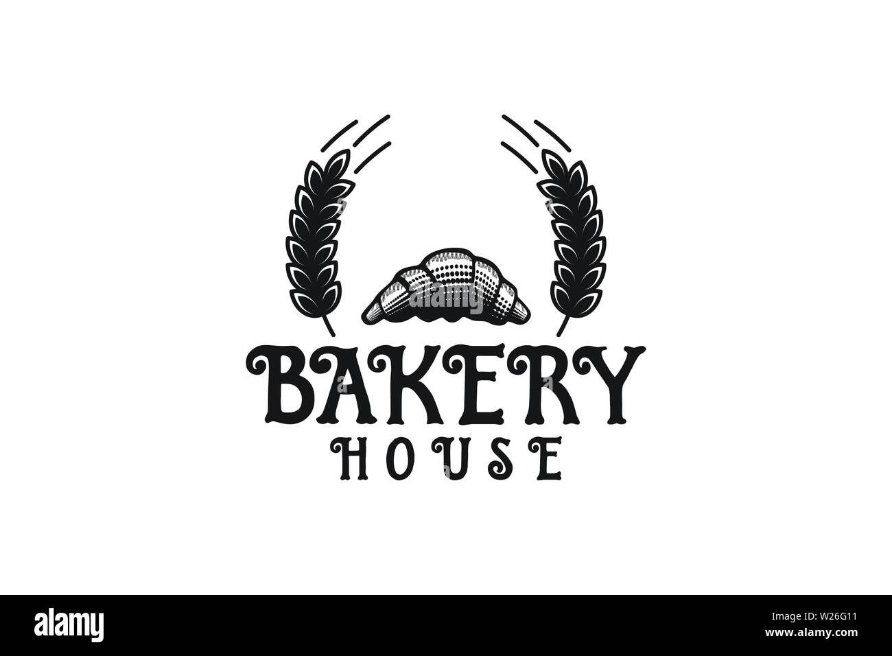 Wheat Grain and pastries, Bakery Logo Stock Vector