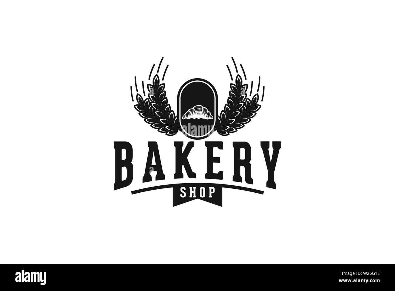 Wheat Grain and pastries, Bakery Logo Stock Vector