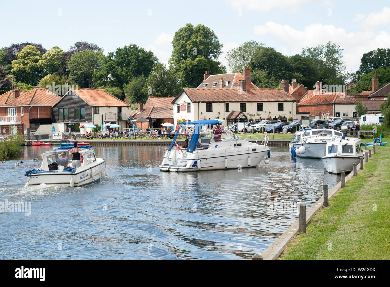 Norfolk Broads waterways Stock Photo Alamy