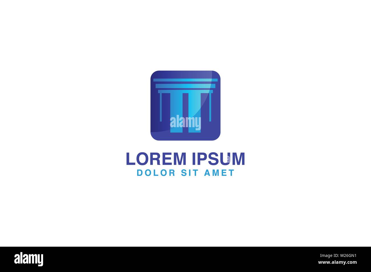 Pillar Law Firm Logo Designs Inspiration Isolated On White