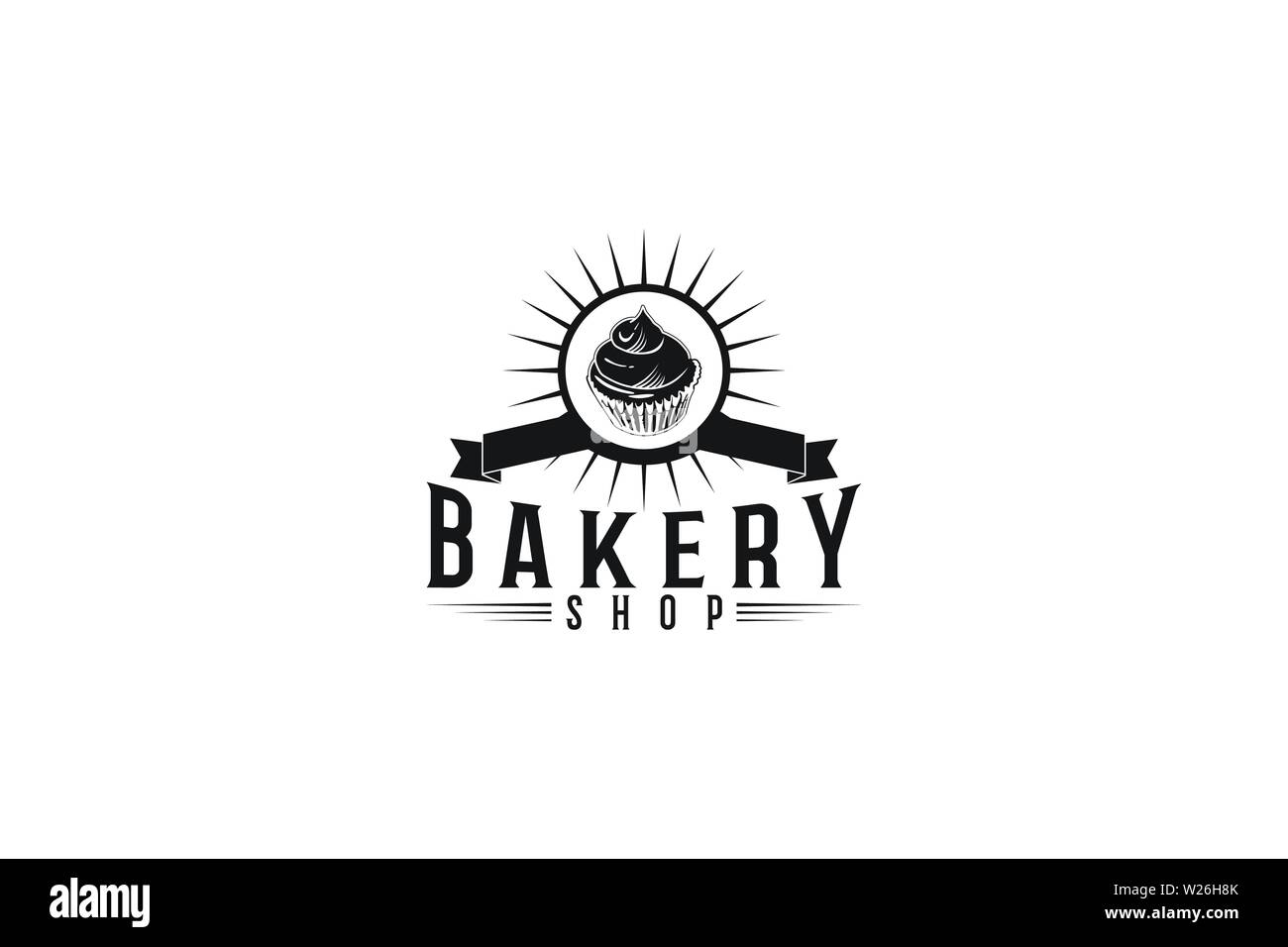 Cupcake, Bakery Logo Stock Vector