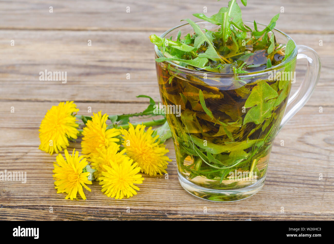 Dandelion herbal tea fresh hi-res stock photography and images - Alamy
