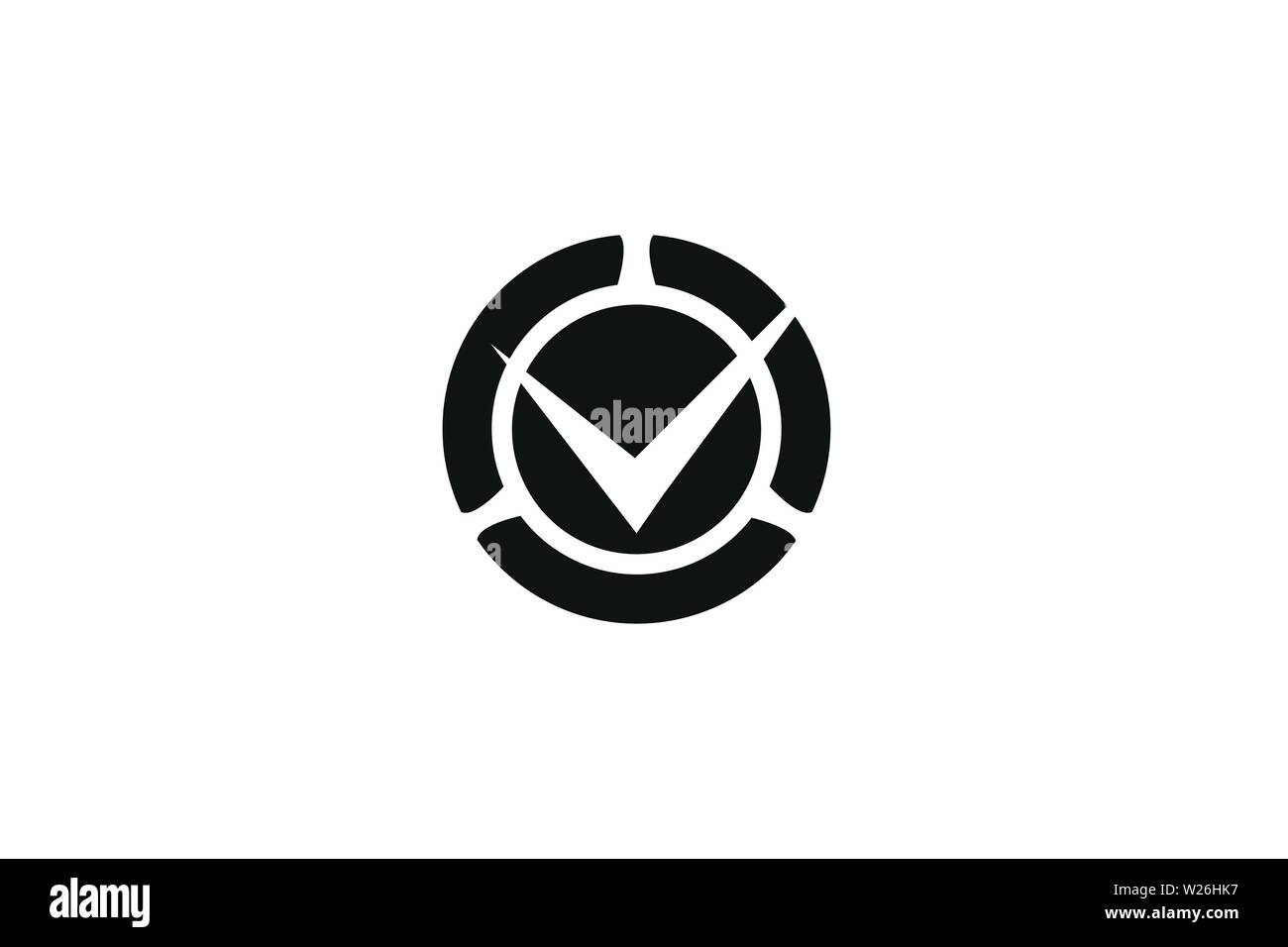 Abstract Check mark on round design Logo Designs Inspiration Isolated ...