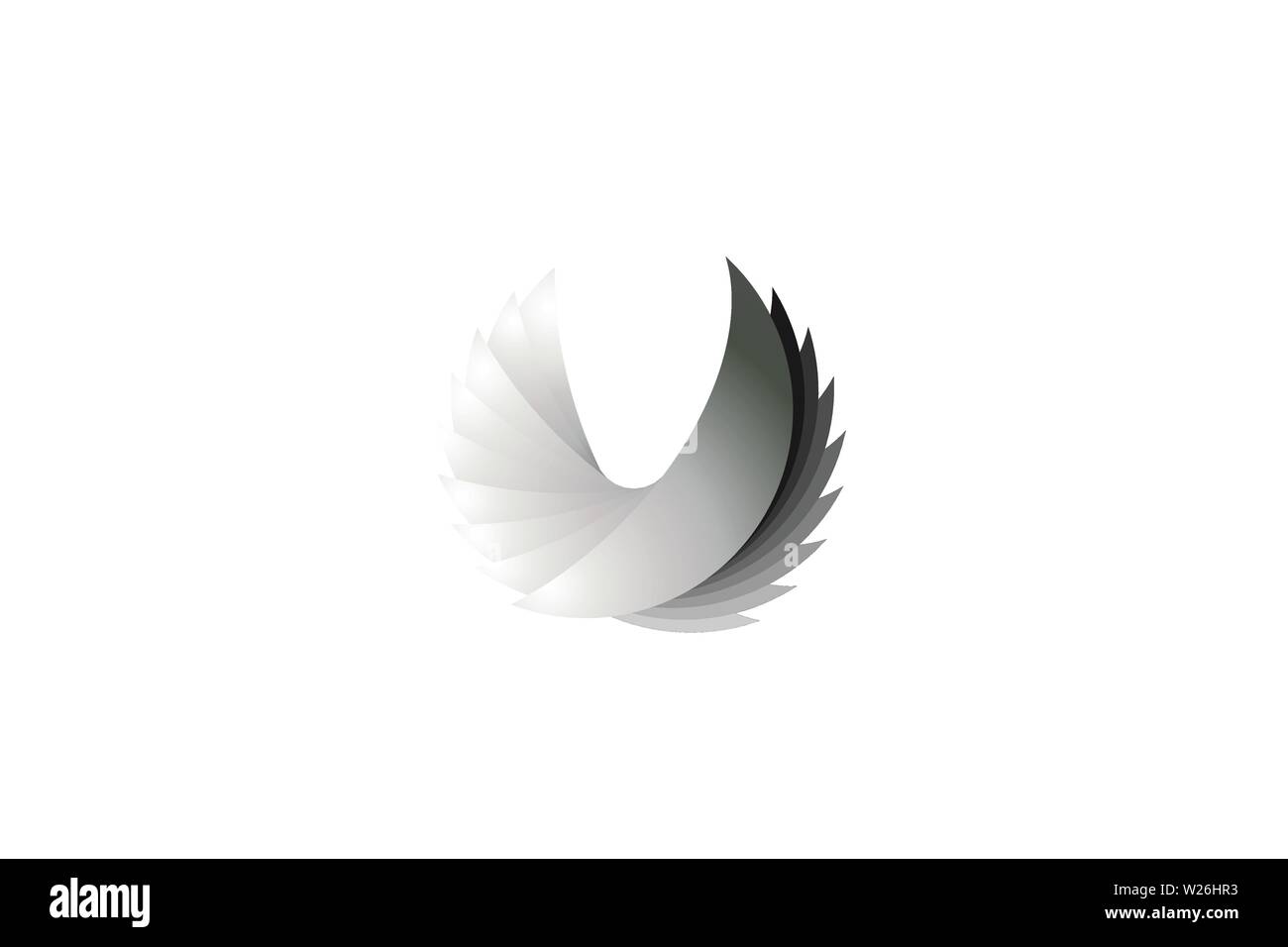 Abstract Swirl, Rounded Logo Designs Inspiration Isolated on White ...