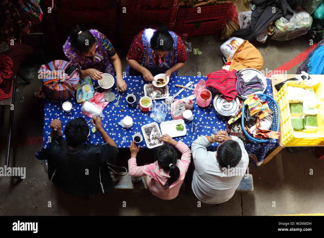 Chichicastenango market eatery Stock Photo