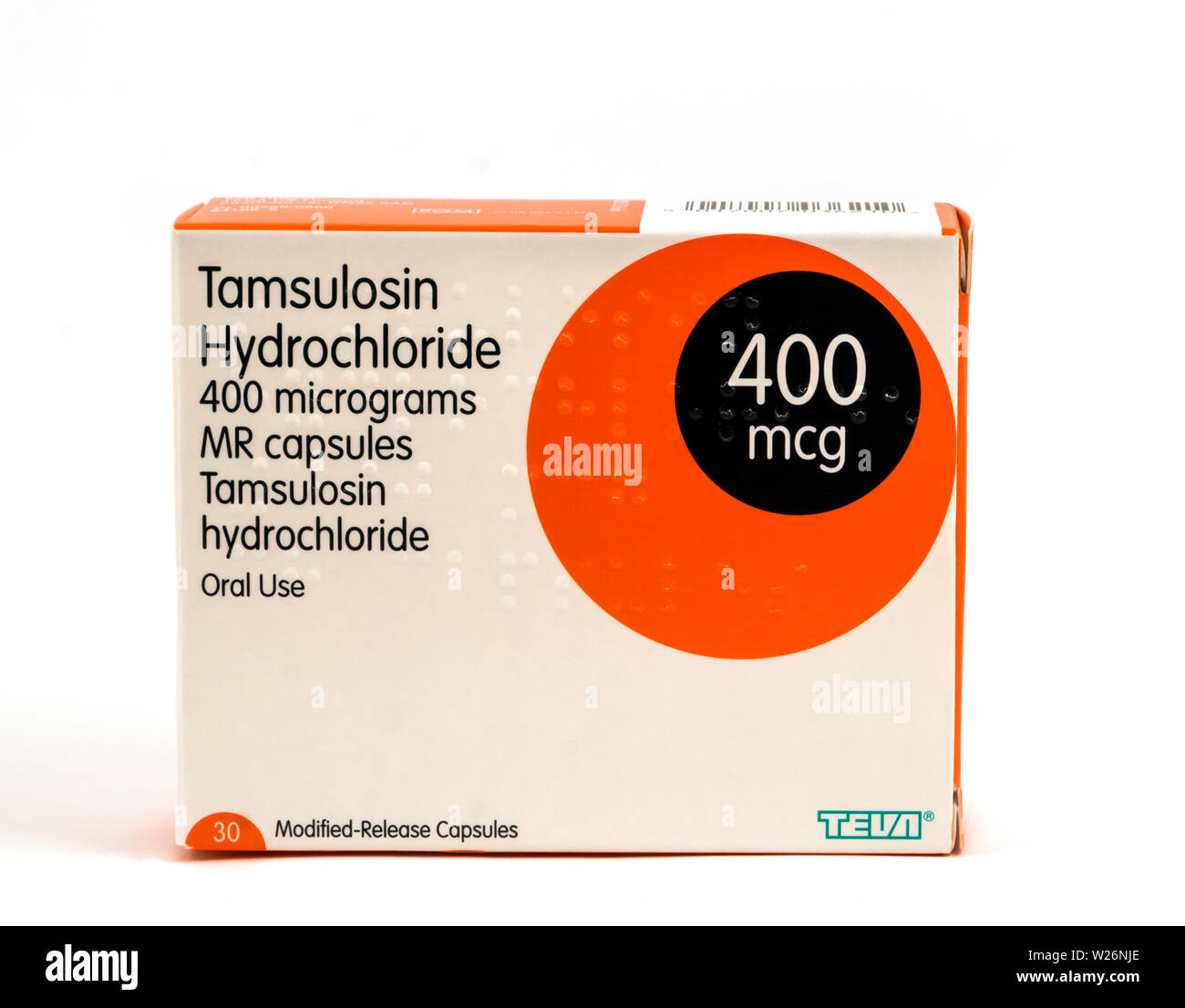 tamsulosin hydrochloride, an alpha-blocker used to treat the symptoms of a prostate gland condition called BPH (benign prostatic hyperplasia). Stock Photo