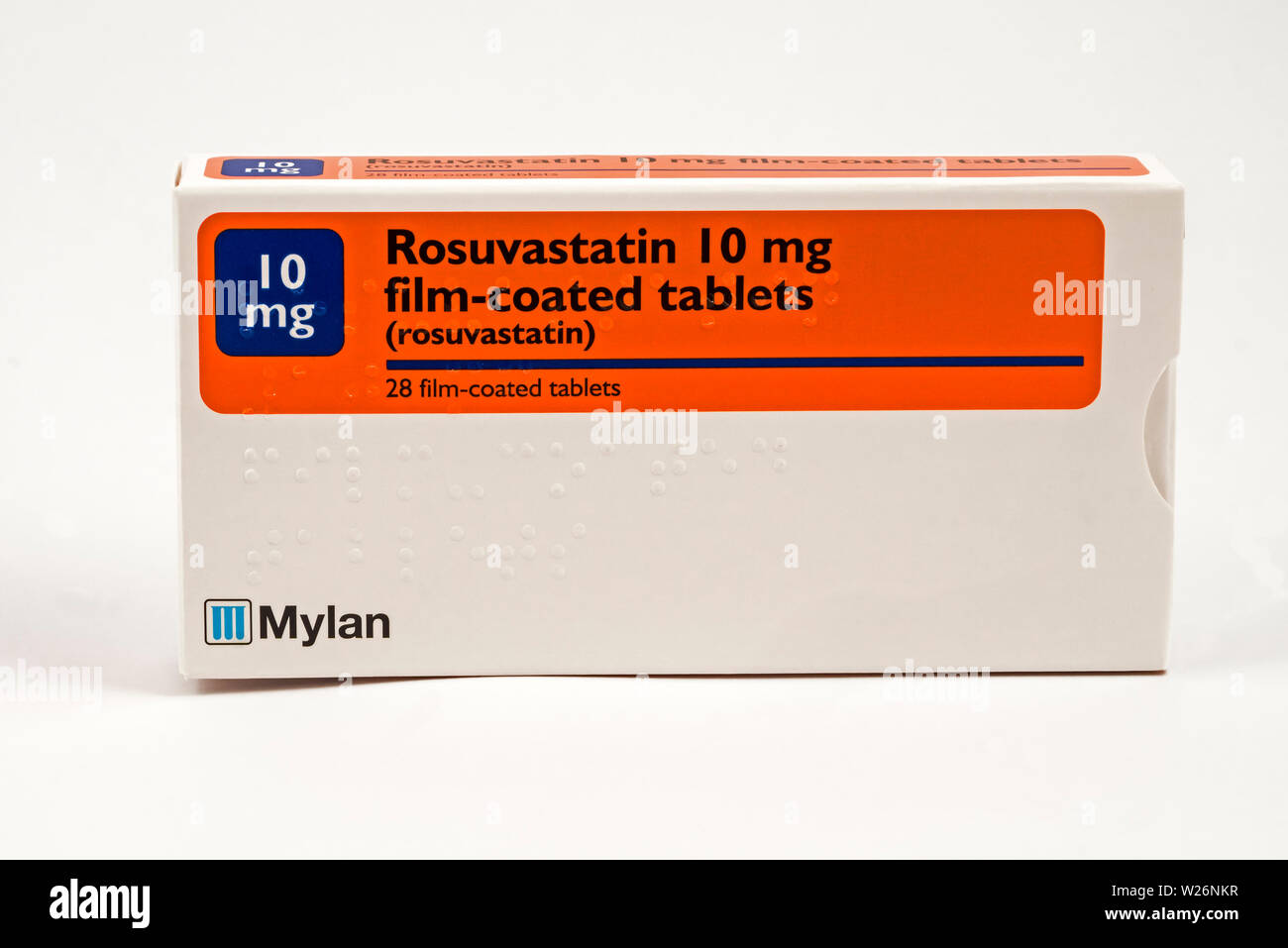 Rosuvastatin, a statin medicine to lower cholesterol. Also sold under the trade name Crestor. Stock Photo