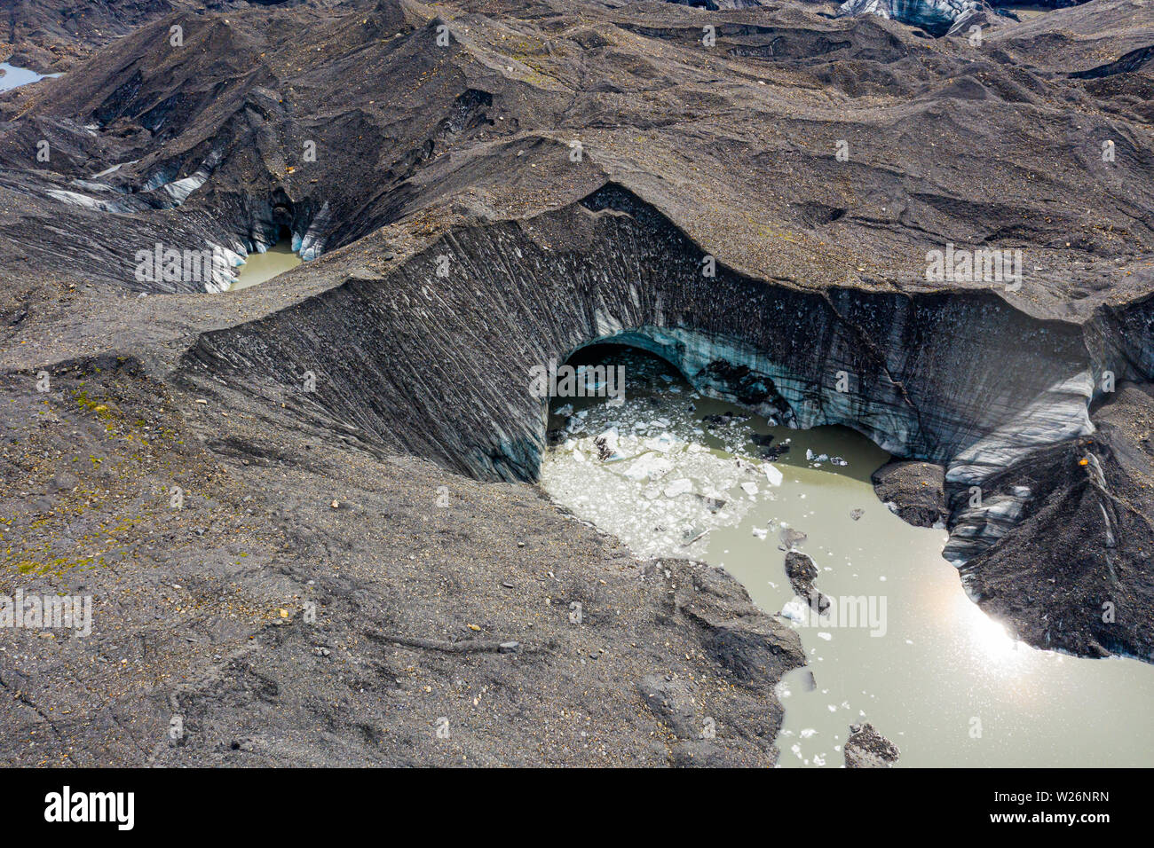 Ice cave, Muldrow Glacier, Denali National Park, Alaska, USA Stock