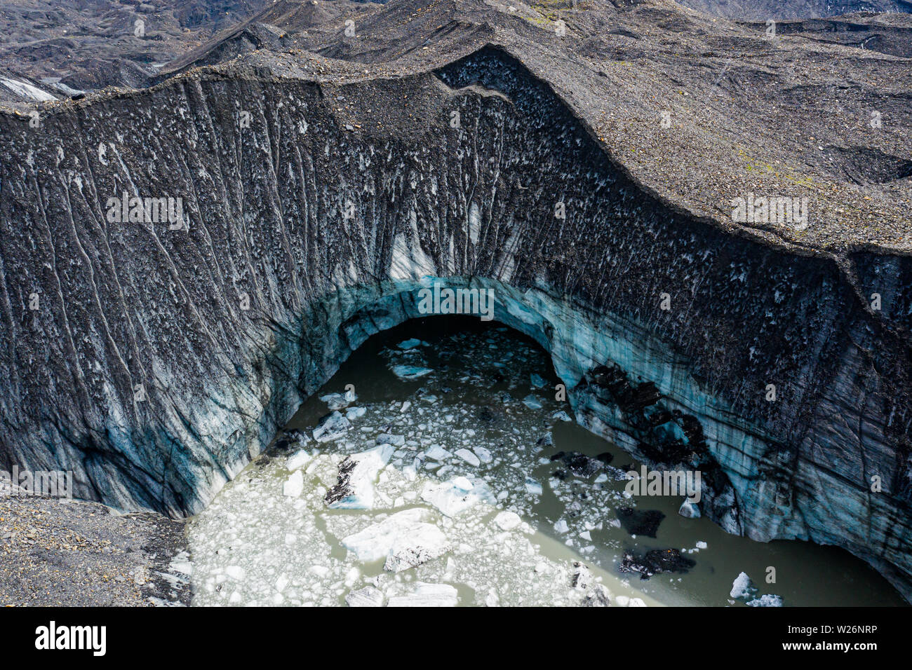 Ice cave, Muldrow Glacier, Denali National Park, Alaska, USA Stock Photo