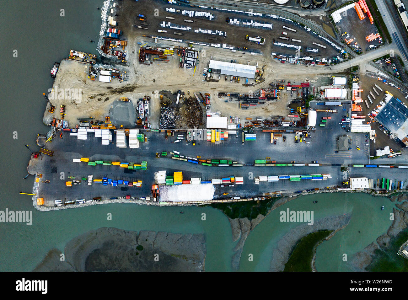 Port of Anchorage, Anchorage, Alaska, USA Stock Photo