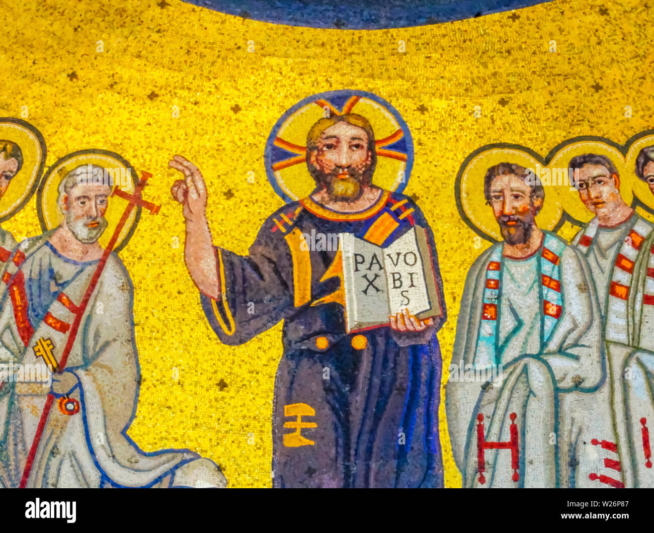 Ancient Jesus Disciples Mosaic Triclinium Leoninum Outside Saint John