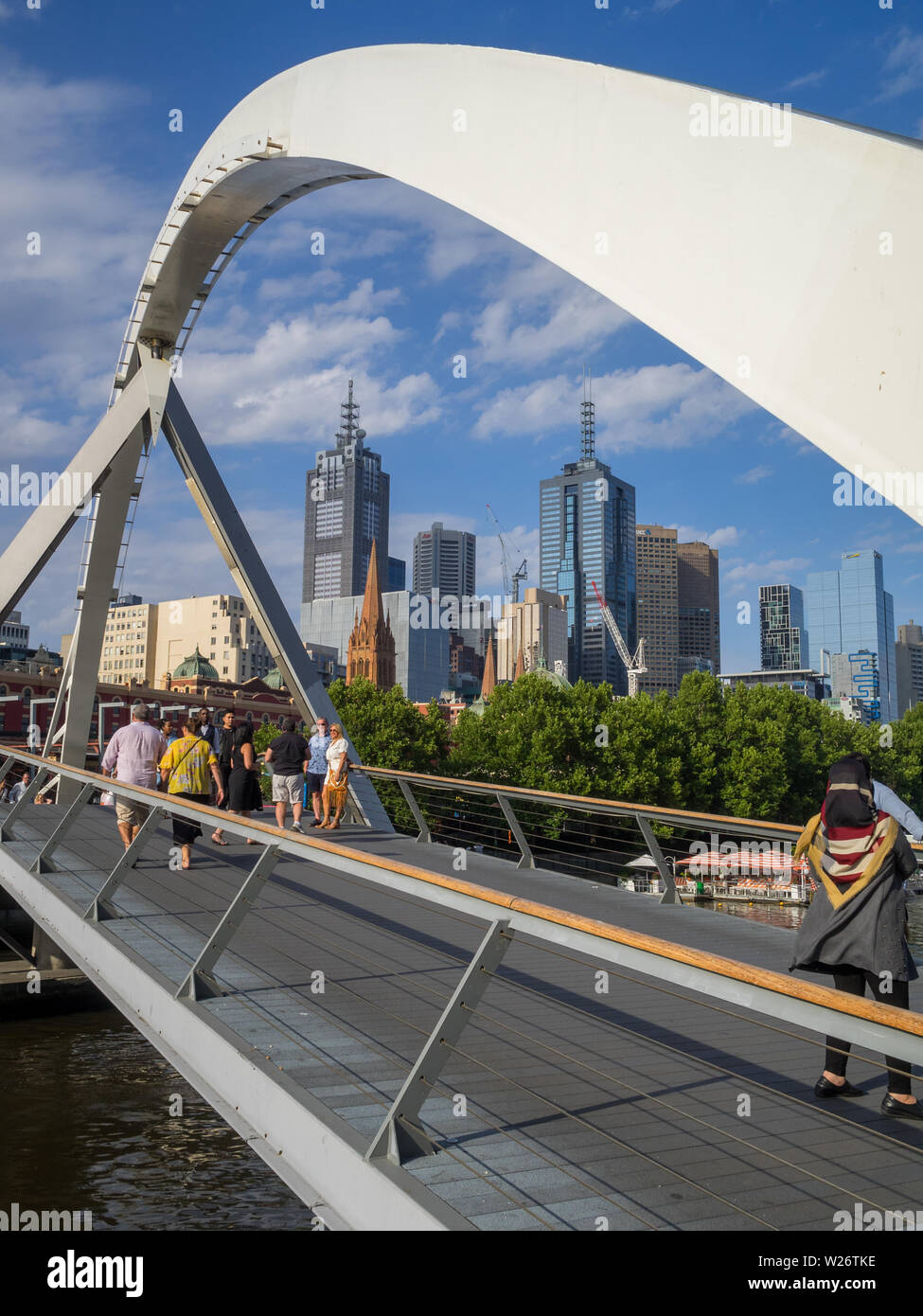 Evan Walker Bridge, Melbourne Stock Photo