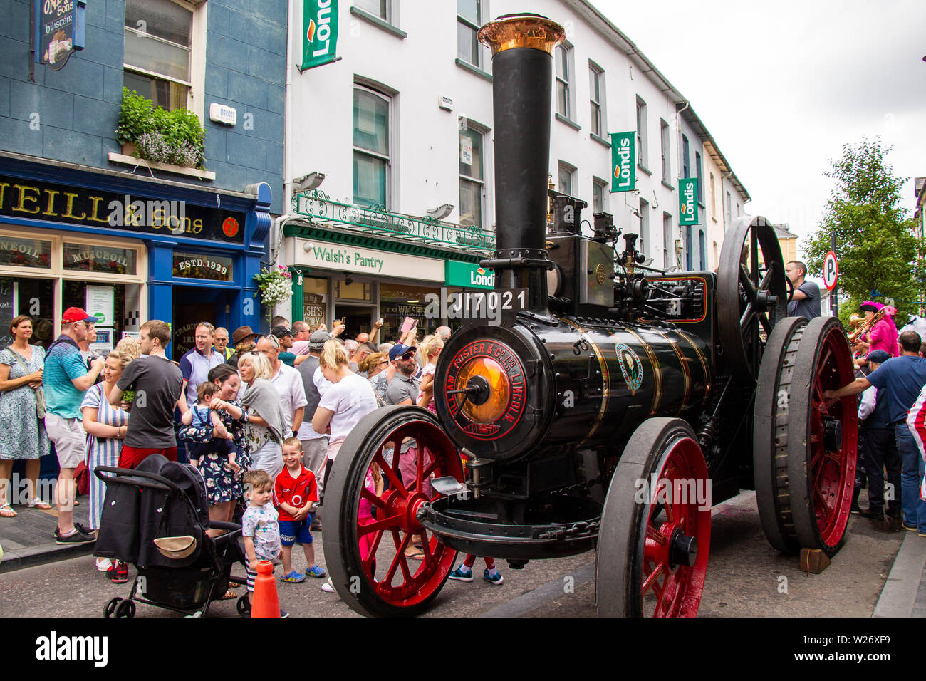 Foster Traction Engine 'Border Queen No.2' 1936 JI7021 in Clonakilty Ireland Stock Photo