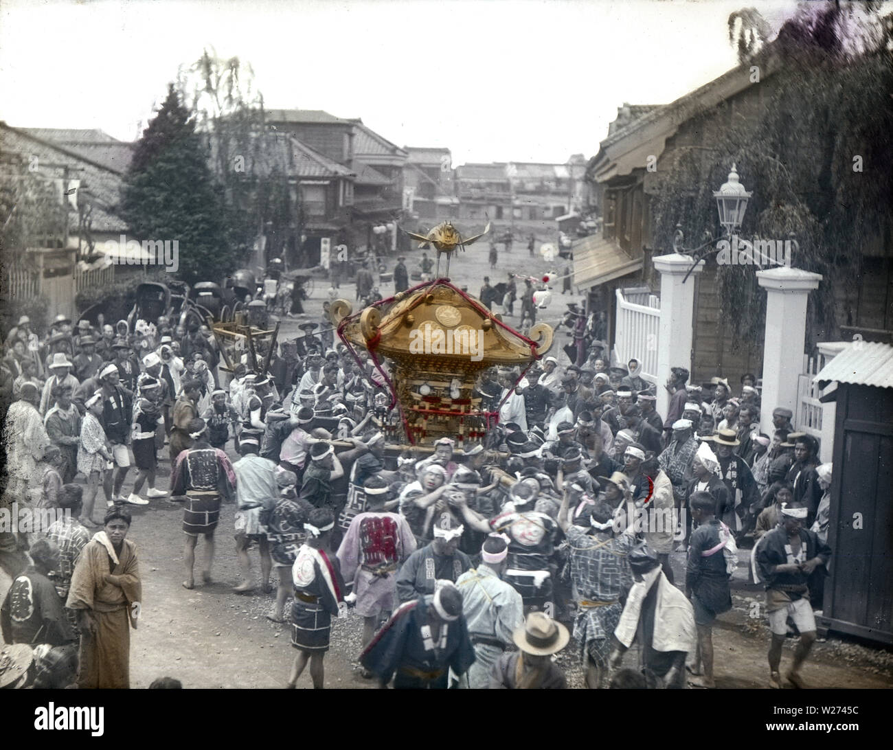 1880s Japan - Japanese Festival in Yokohama ] — A group of