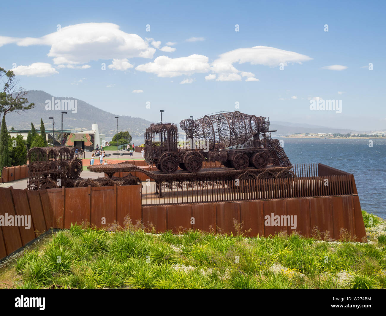 Wim Delvoye sculpture in the MONA gardens Stock Photo