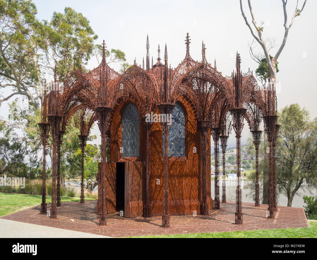 Wim Delvoye sculpture in the MONA gardens Stock Photo