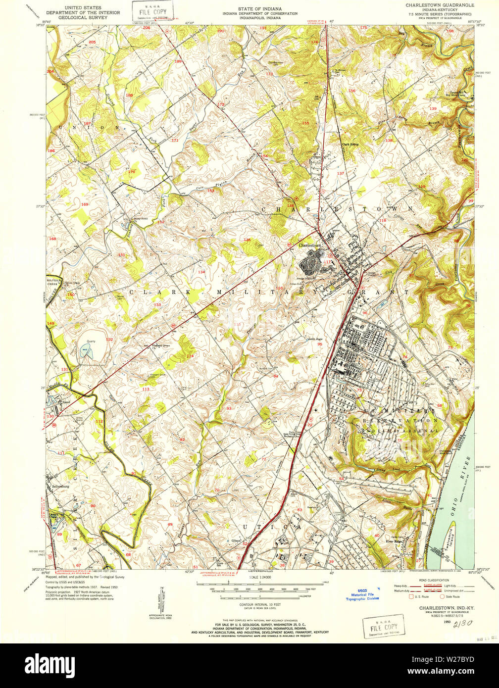Charlestown indiana map hires stock photography and images Alamy