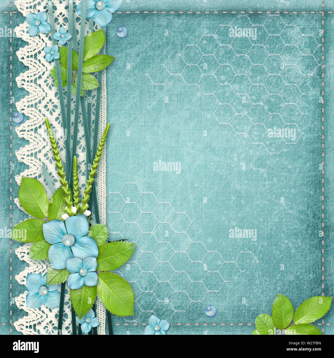 Blue vintage background for album cover or page Stock Photo - Alamy