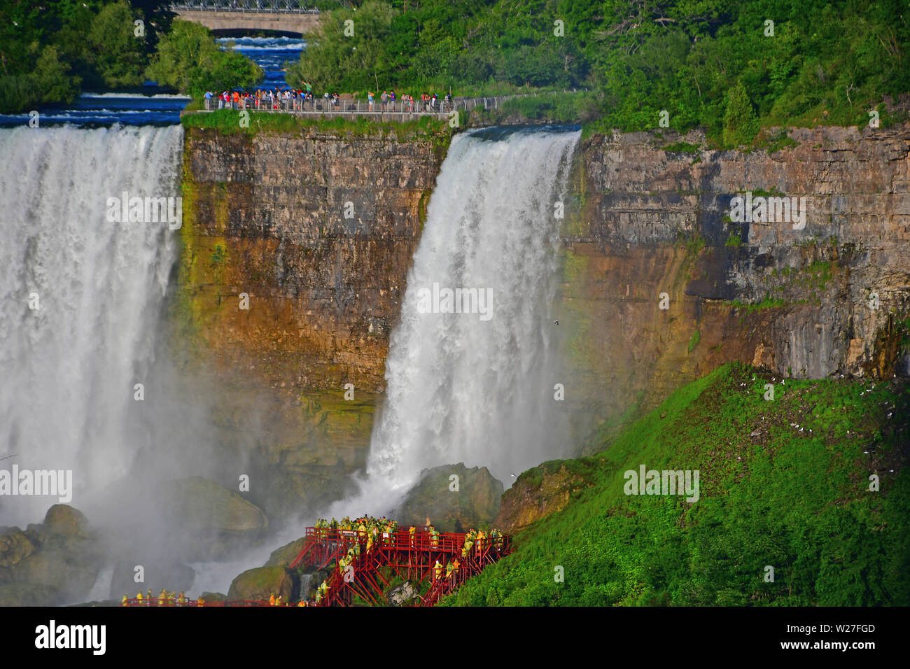 Bridal Veil Falls as seen from Niagara Falls, Ontario, Canada Stock Photo