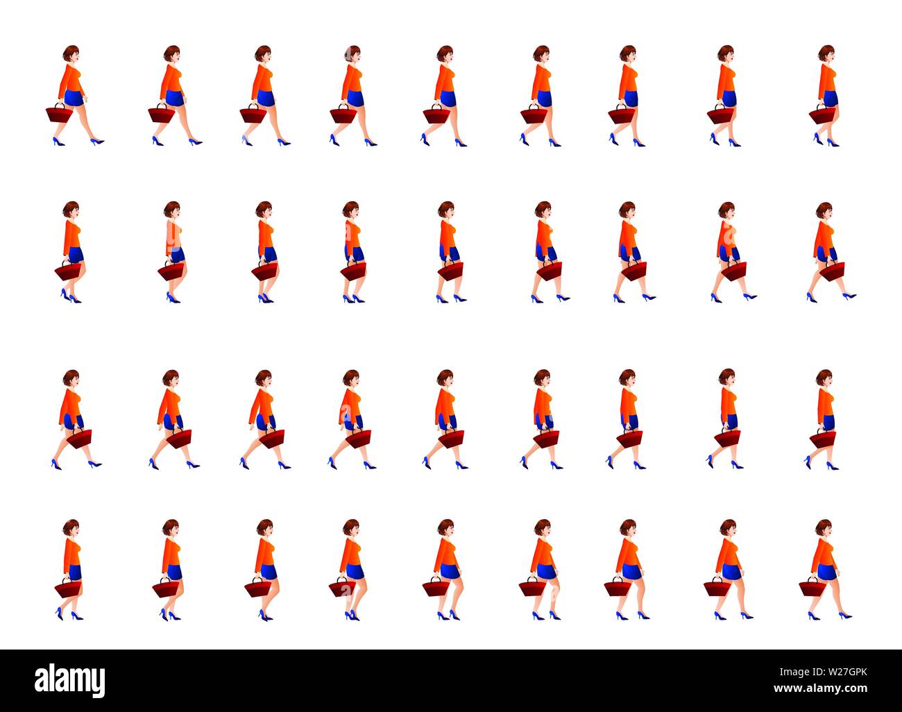 Walk Cycle Sprites Hi res Stock Photography And Images Alamy