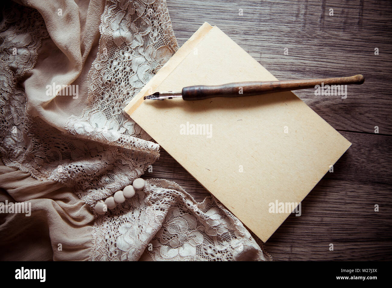 Vintage background with copy space, condolence and memories concept Stock Photo