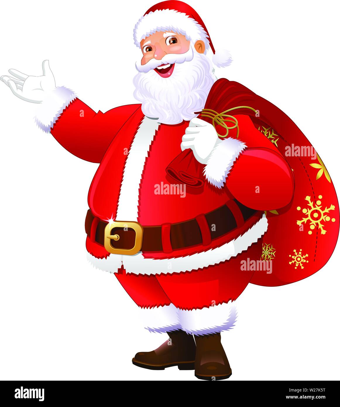 Santa Claus wishes Merry Christmas vector Stock Vector Image & Art - Alamy