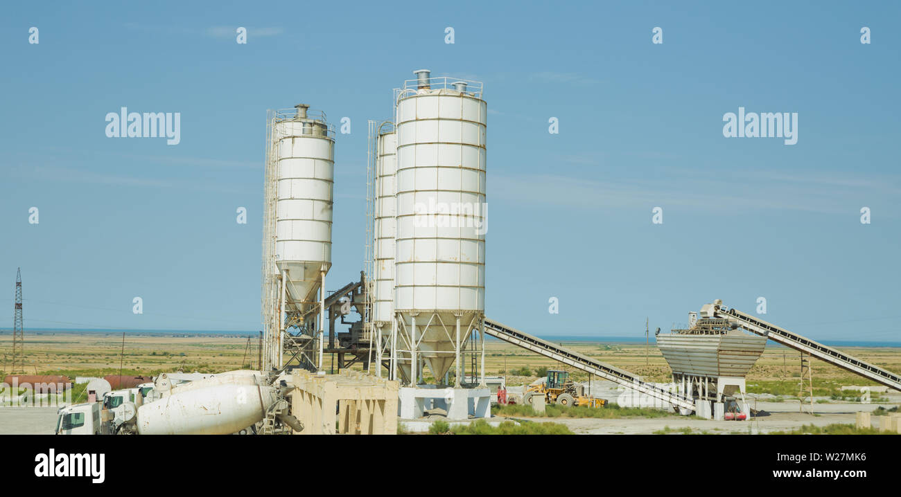 Sand and stone destined to the manufacture of cement in a quarry.Cement manufacturers mine and