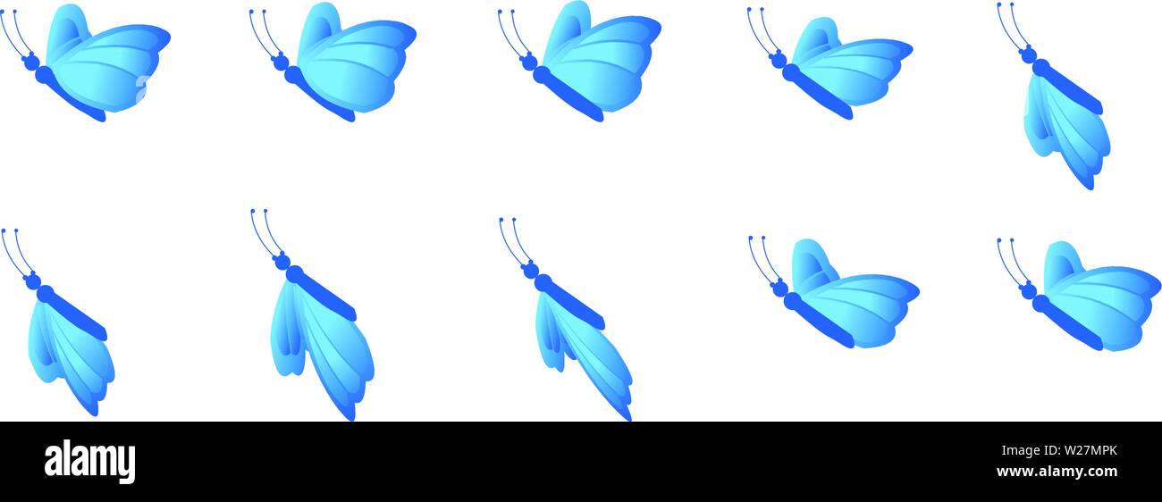 Butter fly animation sequence, loop animation sprite sheet vector Stock  Vector Image & Art - Alamy