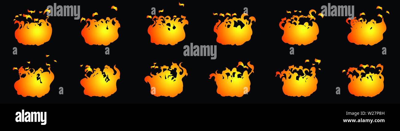 Fire Animation Sequence, Loop animation sprite sheet Stock Vector Image &  Art - Alamy