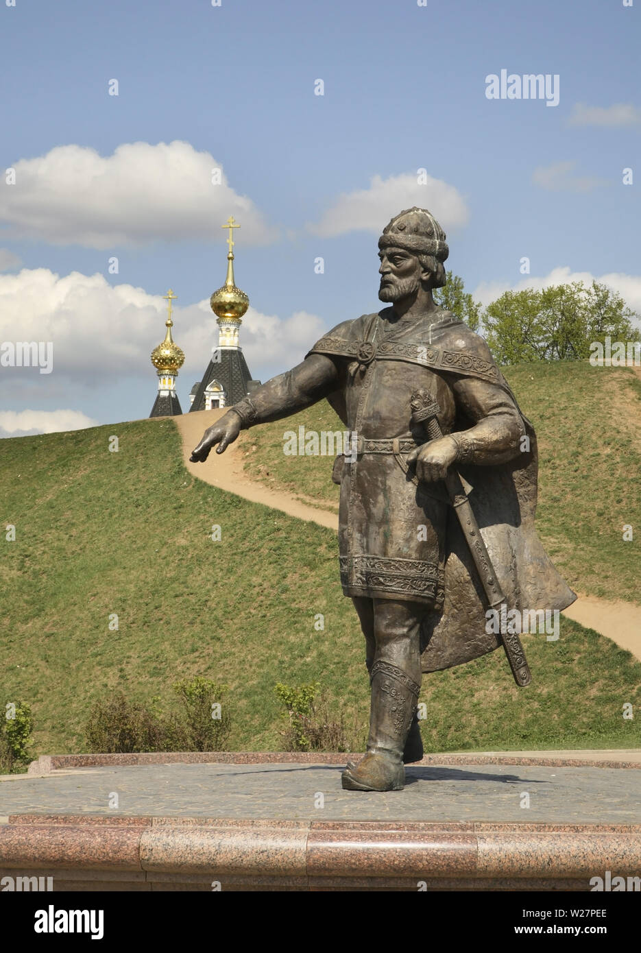Monument to Yuri Dolgorukiy in Dmitrov. Russia Stock Photo