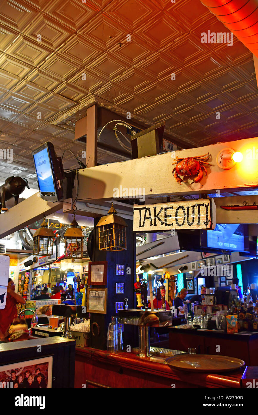 Interior Decor Of The Anchor Bar In Buffalo Ny Stock Photo