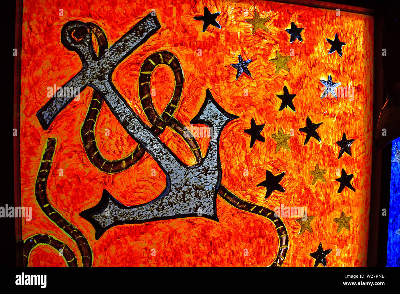 Interior decor of the Anchor Bar in Buffalo, NY Stock Photo Alamy