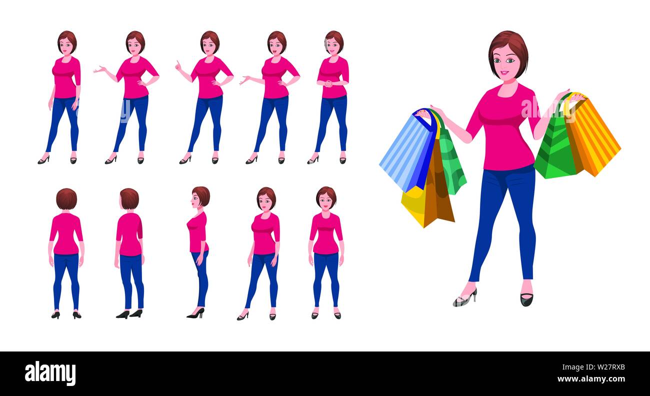 Shopping Woman Character Model sheet with Walk cycle Animation Sequence Stock Vector Image & Art - Alamy Shopping Woman Character Model sheet with Walk cycle Animation Sequence Stock Vector Image & Art - Alamy