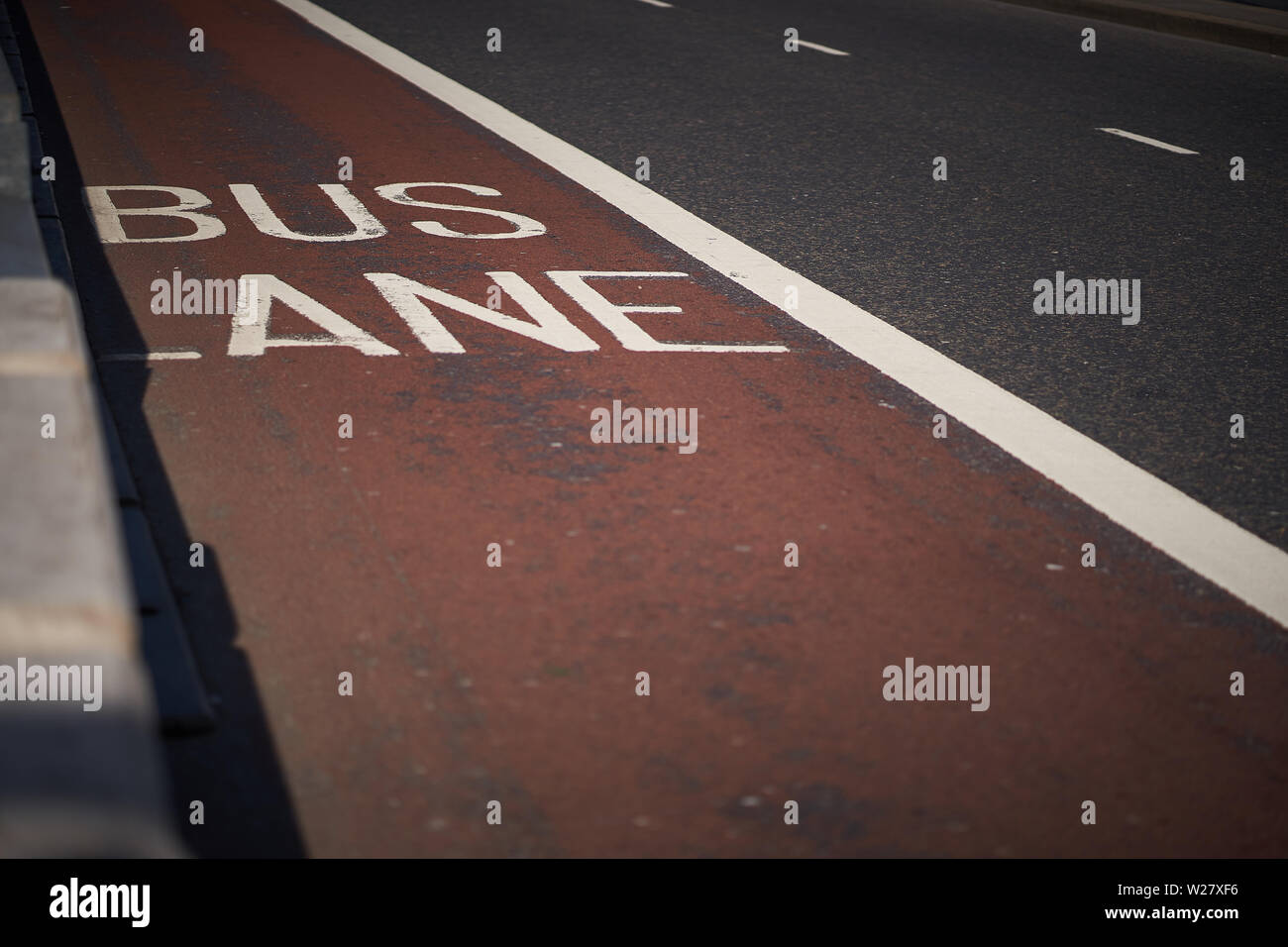 Road markings at bus stop hires stock photography and images Alamy