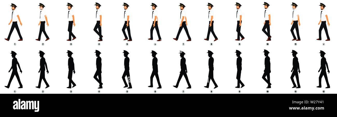 Pilot walk cycle animation sequense vector, loop animation sprite sheet Stock Vector Image & Art - Alamy Pilot walk cycle animation sequense vector, loop animation sprite sheet Stock Vector Image & Art - Alamy
