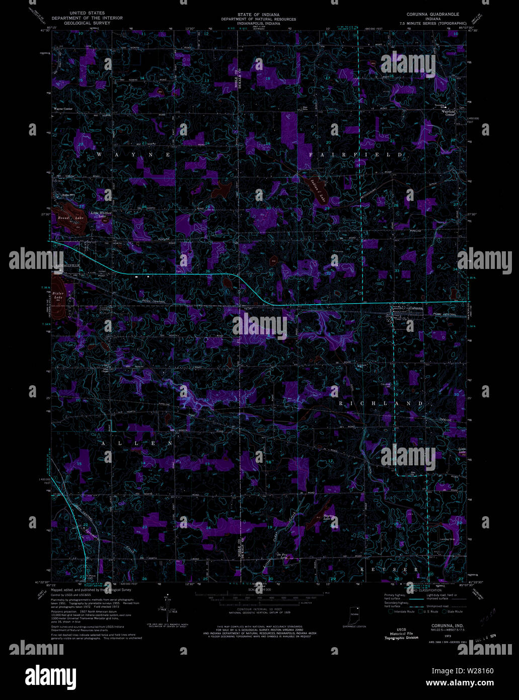 Map of corunna hires stock photography and images Alamy