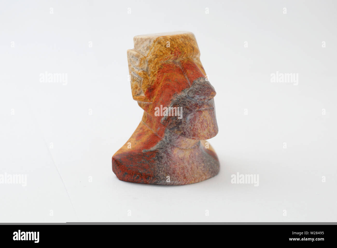 Handmade carving of a Moai made from combarbalite, a type of soapstone