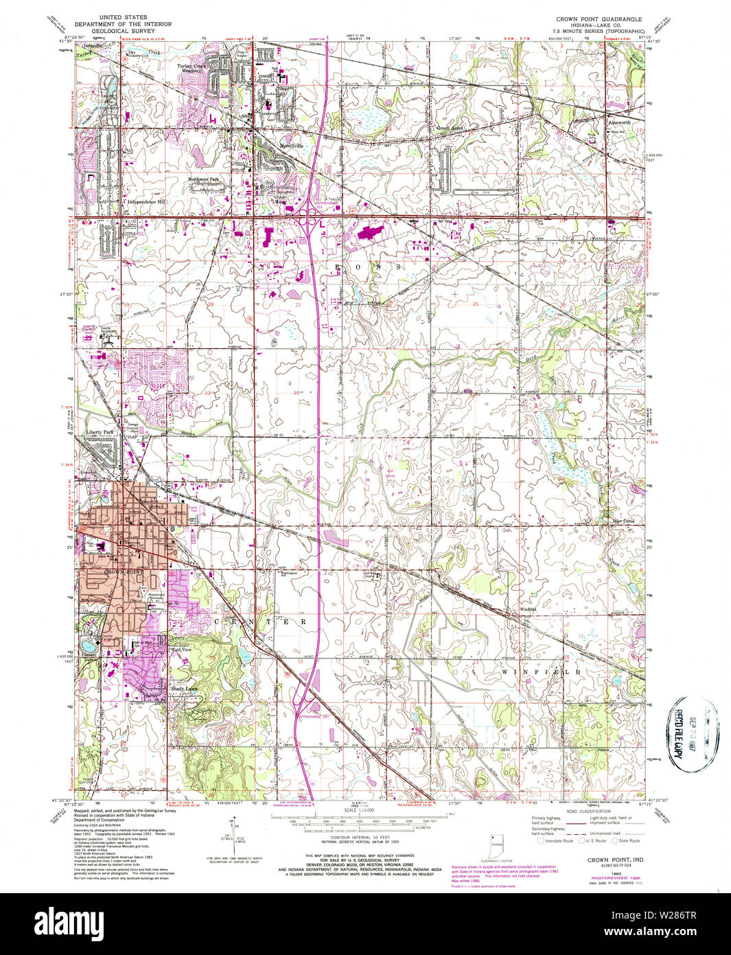Crown point indiana map hires stock photography and images Alamy