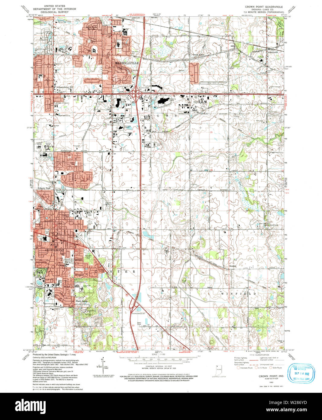 Crown point indiana map hires stock photography and images Alamy