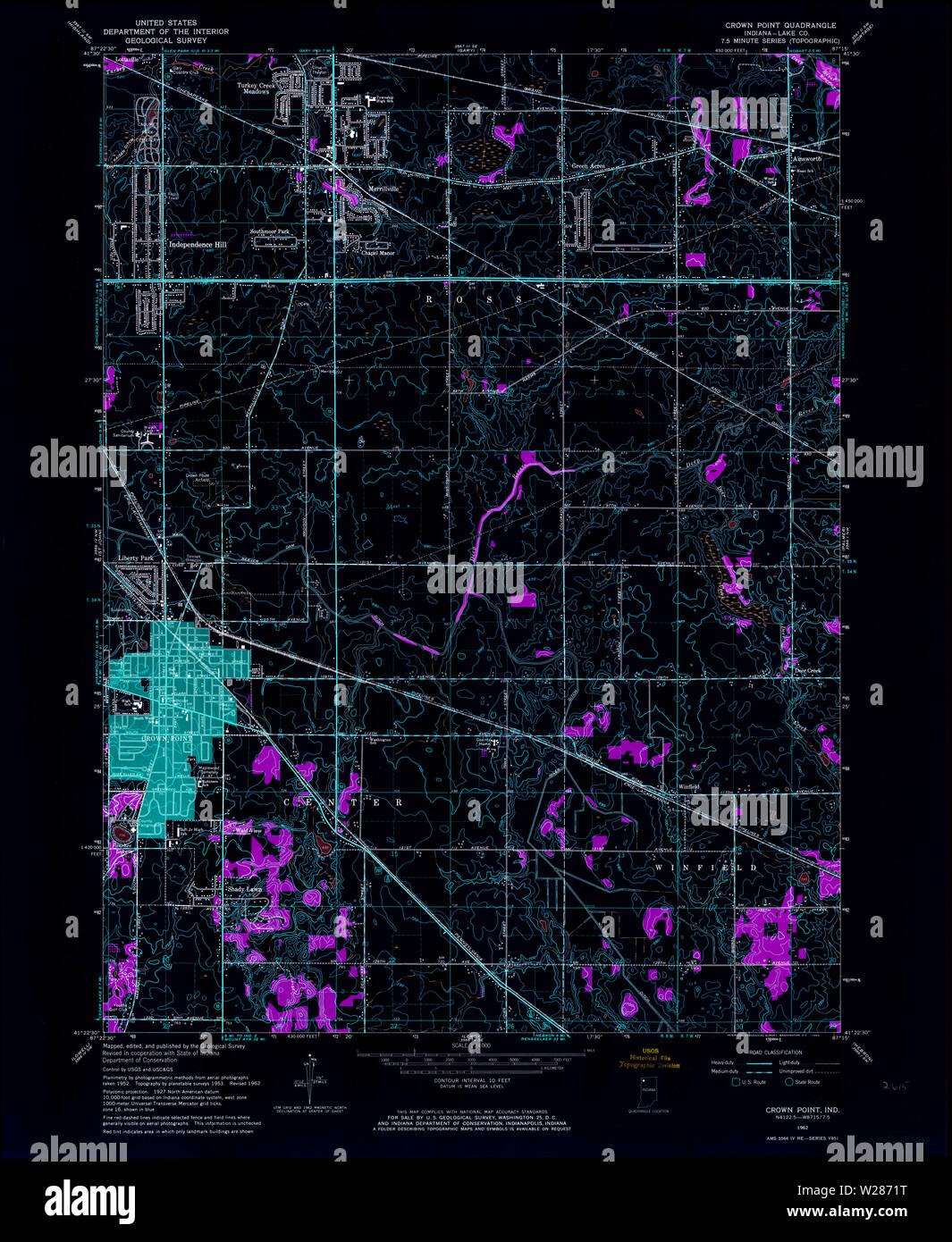 Crown point indiana map hires stock photography and images Alamy