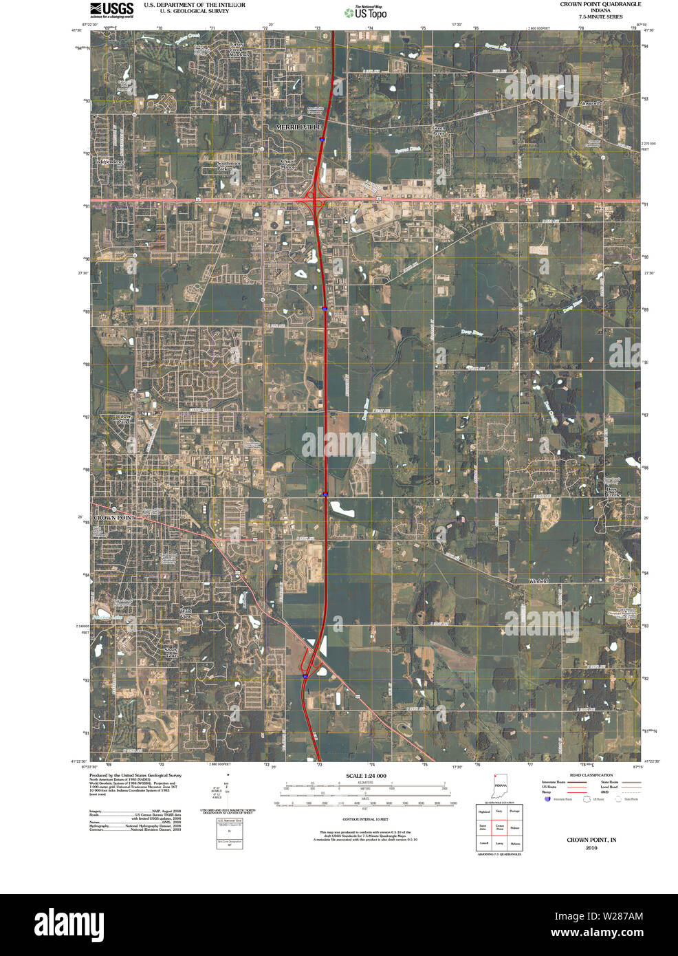 Crown point indiana map hires stock photography and images Alamy