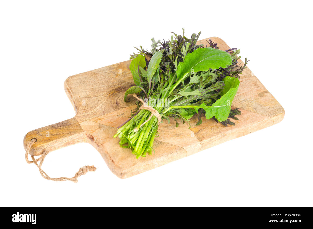 Bunch of fresh green salad leaves. Stock Photo
