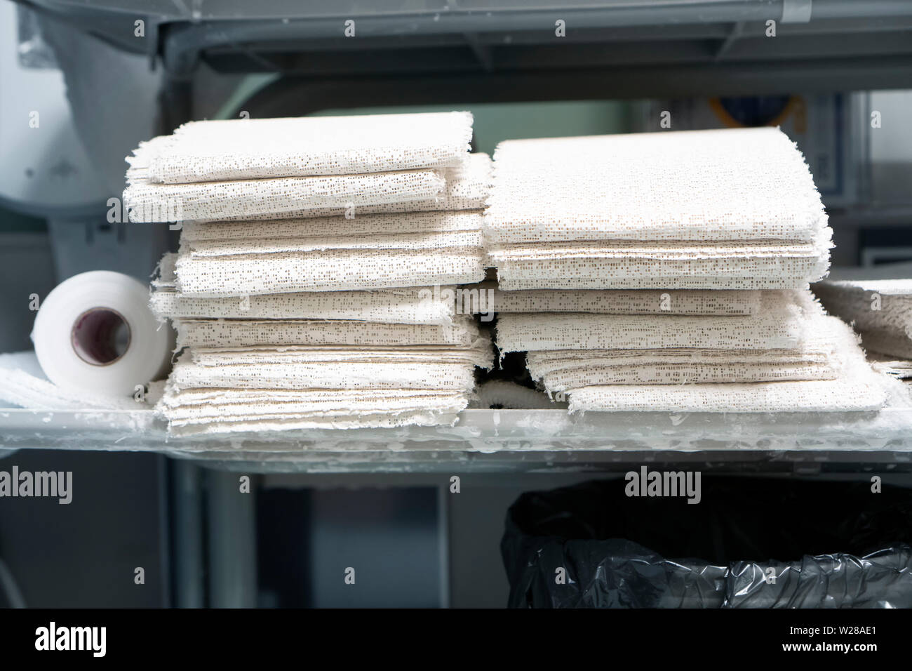 Orthopedic cast cart with layers of plaster cloth ready to use Stock