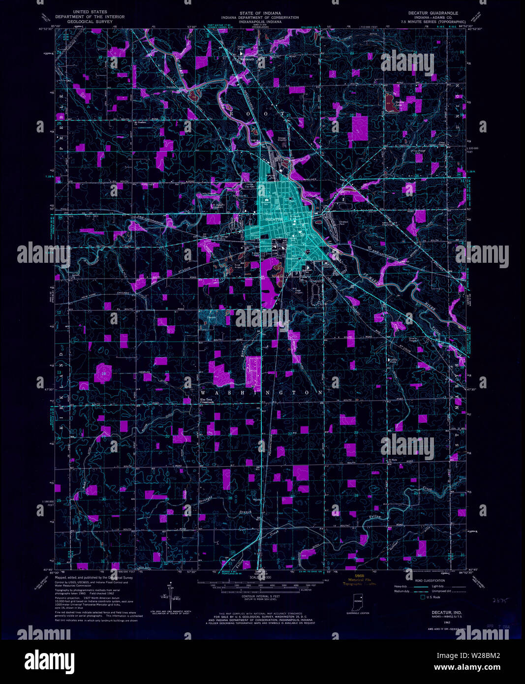 Decatur Indiana Map/location Decatur indiana map hi-res stock photography and images - Alamy