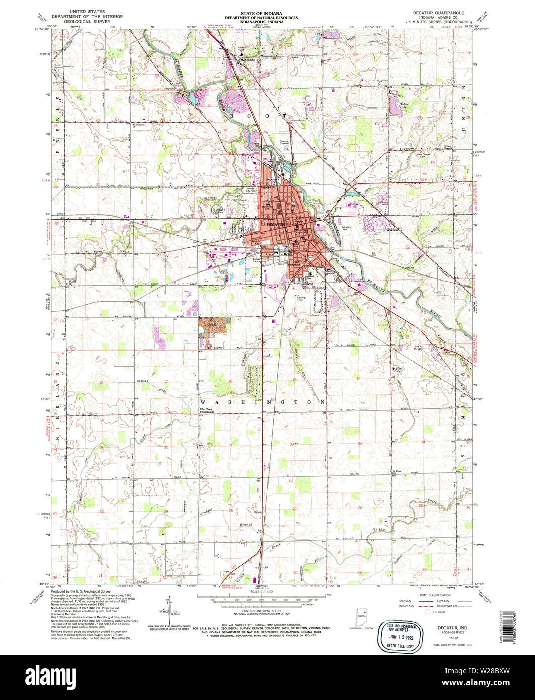 Decatur Indiana Map/location Decatur indiana map hi-res stock photography and images - Alamy