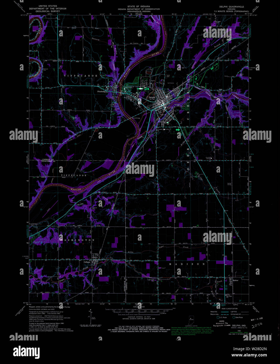 Delphi indiana map hires stock photography and images Alamy