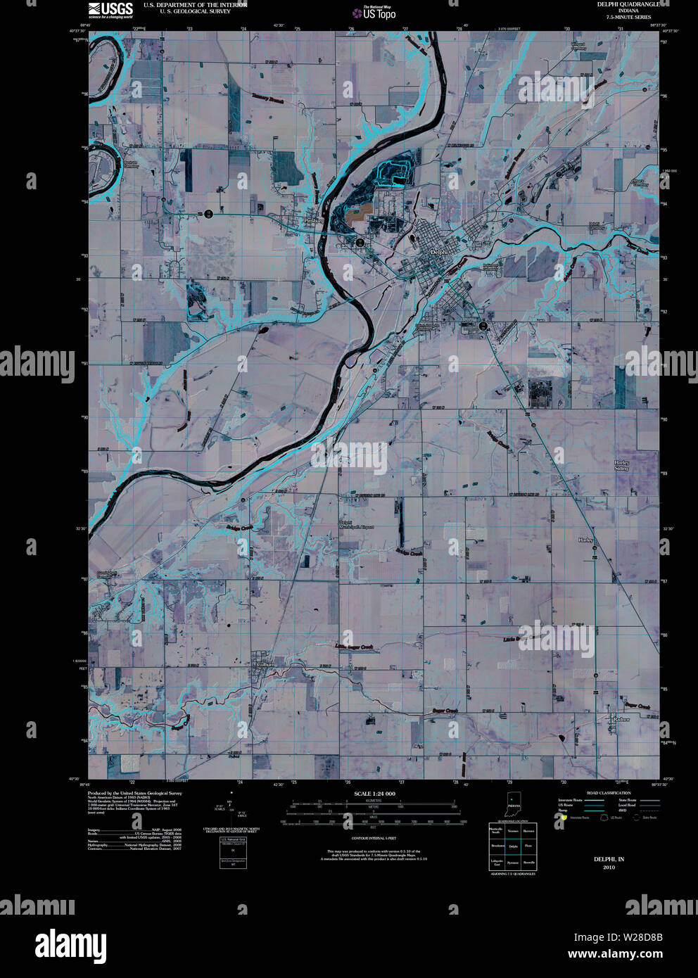 Delphi indiana map hires stock photography and images Alamy