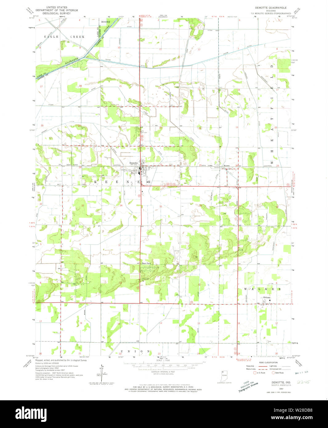 Demotte indiana map hires stock photography and images Alamy